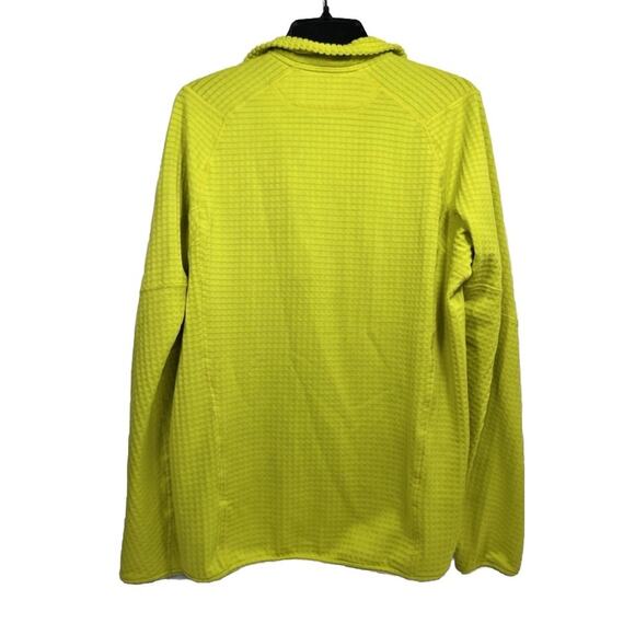 Patagonia R1 Regulator Fleece Pullover Men’s Medium Yellow Waffle Grid Hi-Vis - Picture 3 of 12
